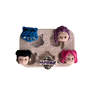 Molde de Silicone para apliques de Confeitaria - Lutadoras K-Pop