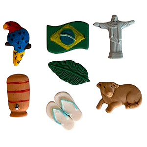Molde de Silicone para apliques de Confeitaria - Brasilidades