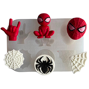 Molde de Silicone para apliques de Artesanato - Heroi Aranha