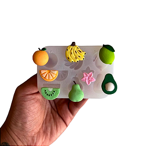 Molde de Silicone para apliques de Confeitaria - Frutas 2
