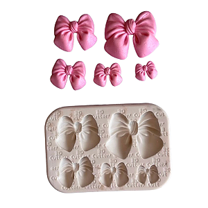 Molde de Silicone para apliques de Confeitaria - Laço Pomposo