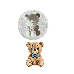 Molde de Silicone para apliques de Confeitaria - Urso Tricô