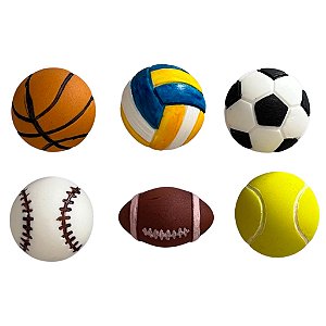 Molde de Silicone para apliques de Artesanato - Bolas Esportivas