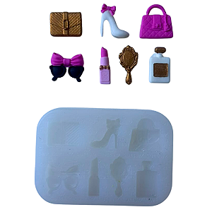 Molde de Silicone para apliques de Confeitaria - Moda Fashion