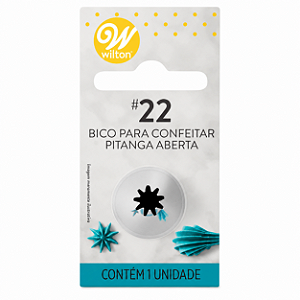 Bico para Confeitar - Tamanho P - Pitanga Aberta 22 - Wilton
