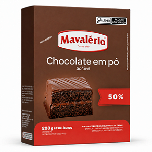 CHOCOLATE EM PÓ 50% DE CACAU MAVALÉRIO - 200g