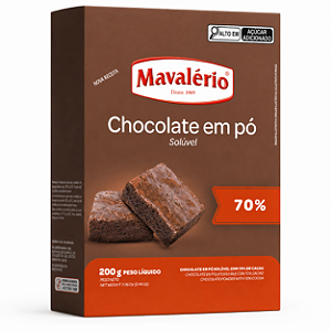 CHOCOLATE EM PÓ 70% DE CACAU MAVALÉRIO - 200g