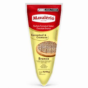 RECHEIO FORNEÁVEL SABOR CHOCOLATE BRANCO MAVALÉRIO - 1,01kg