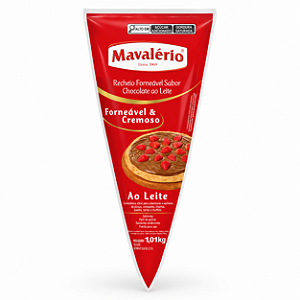 RECHEIO FORNEÁVEL SABOR CHOCOLATE AO LEITE MAVALÉRIO - 1,01kg