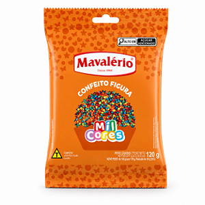 CONFEITO FIGURA MINI CONFETE MIL CORES MAVALÉRIO - 120g