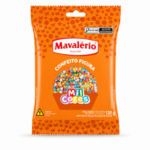 CONFEITO FIGURA ESTRELA MIL CORES MAVALÉRIO - 120g
