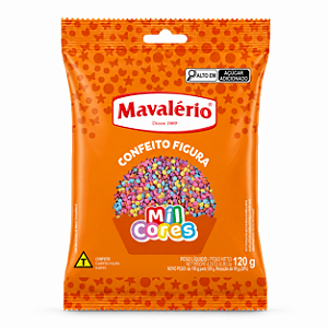 CONFEITO FIGURA CONFETE MIL CORES MAVALÉRIO - 120g