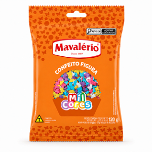 CONFEITO FIGURA BORBOLETA MIL CORES MAVALÉRIO - 120g