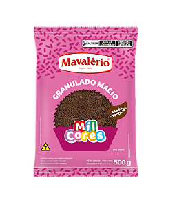 GRANULADO MACIO SABOR CHOCOLATE MIL CORES MAVALÉRIO - 500g