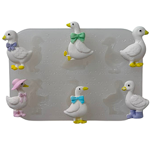 Molde de Silicone para apliques de Confeitaria - Gansos