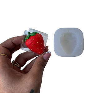 Molde de Silicone para Artesanato - Morango 3,8 cm