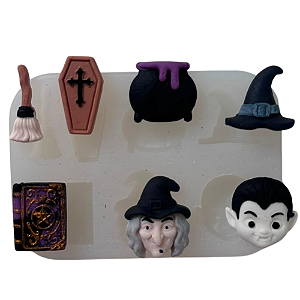 Molde de Silicone para apliques de Artesanato - Halloween 2