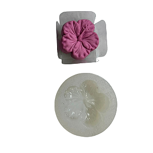 Molde de Silicone para apliques de Confeitaria - Flor de Híbisco