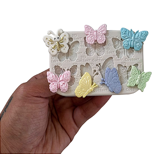 Molde de Silicone para apliques de Artesanato - Borboletas 2