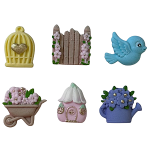 Molde de Silicone para apliques de Artesanato - Jardim 2