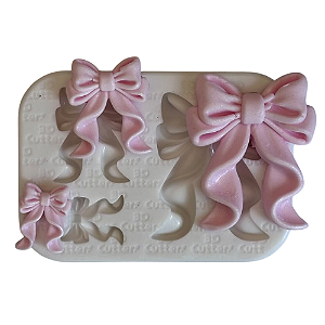 Molde de Silicone para apliques de Confeitaria - Laço Delicado