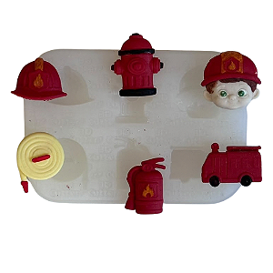 Molde de Silicone para apliques de Artesanato - Bombeiros