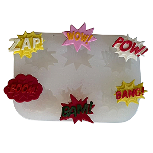Molde de Silicone para apliques de Artesanato - Expressões