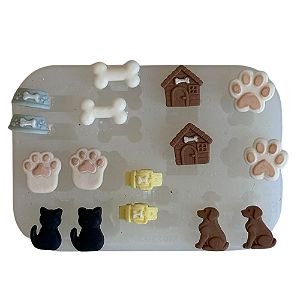 Molde de Silicone para apliques de Artesanato - Canina 1,5 cm (Mini Apliques)