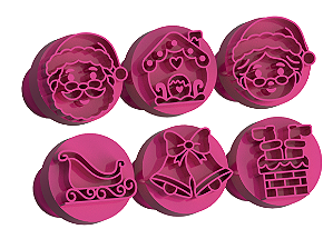 Carimbos para Doces Brigadeiro - Natal 4 2,5cm