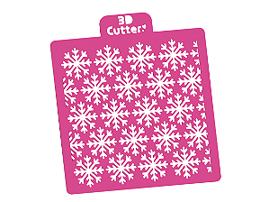 Stencil para Doces - Floco de Neve de Natal