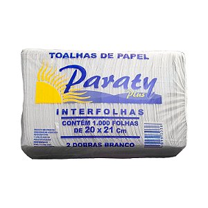 Papel Toalha Interfolha 2 Dobras Paraty Plus c/1000 folhas