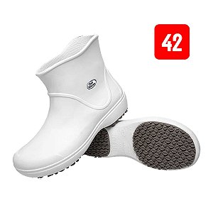 Bota Light Boot Antiderrapante BB85 Branco Nº 42 Soft Woks