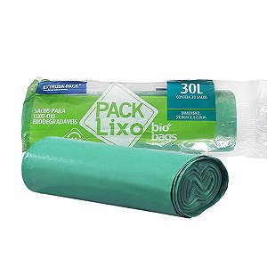Saco P/Lixo 30Lts Biobags Pack Verde C/30