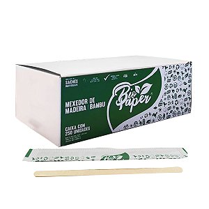 MEXEDOR DE MADEIRA 11CM SACHÊ C/250 UNIDADES BIOPAPER