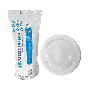 Tampa Lisa 400/500mL Transparente 50 unidades Altacoppo