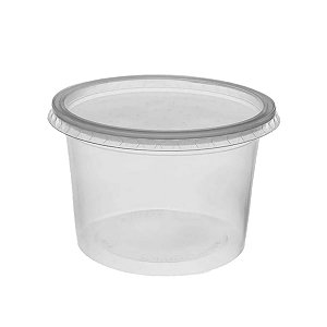 Embalagem Pote Plástico Redondo com Tampa 1000mL 24 unidades - Prafesta