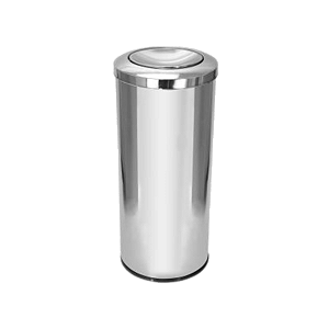 Lixeira Redonda Inox 30x70cm Tampa Meia Esfera 50L - JSN