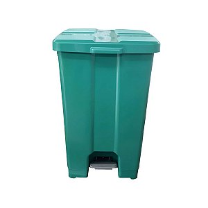 Lixeira Quadrada com Pedal 60L Verde - JSN
