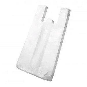 SACOLA BRANCA RECICLADA 30X40 PT C/5KG - Wide Stock