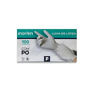 Luva de procedimento não cirugico de Latex sem po c/100 (P) Inoven