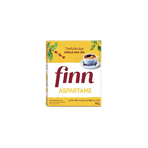Adoçante em Pó Aspartame Sachê 50 unidades de 800mg Finn
