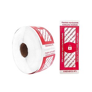 ETIQUETA LACRE DE SEGURANÇA 8CM X 40 METROS  KAZ