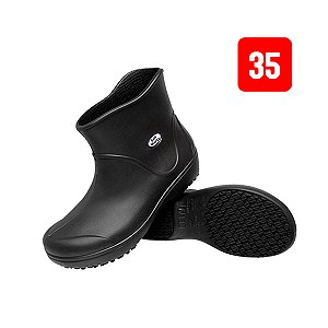 Bota Antiderrapante Cano Curto BB85 Preto Nº 35 Soft Woks