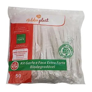 Kit Garfo e Faca 400 unidades Goldenplast