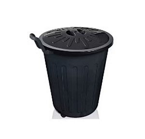 Lixeira Plástica Roda Pedal e Tampa Click 120 Litros Preta Arqplast