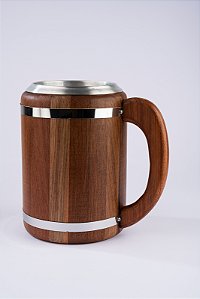 Caneca de Chopp em Madeira Personalizável 1 litro