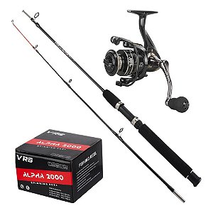 Kit Pesca Molinete Alpha 2000 Vara Alpha 1,50 Metros 20 Libras