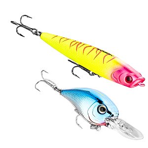 Kit 2 Iscas Flutuantes Premium – Beat Crank + Animal 100 | Black Friday