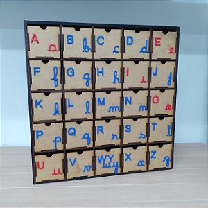 Gaveteiro de fonemas Montessori