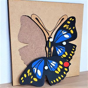 Quebra Cabeças Montessori de Biologia Borboleta